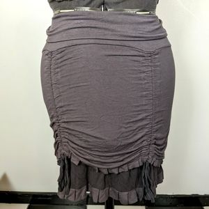 Shirred layered skirt